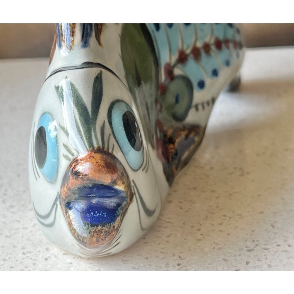 Ken Edwards Tonala Fish Mexican Folk Art Ceramic Marked Sculpture Gift Decor - Picture 8 of 13